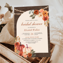 Terracotta Floral Pumpkin Barn Wood Brautparty