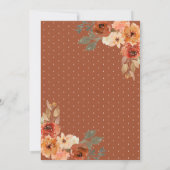 Terracotta Floral Pumpkin Barn Wood Wedding Save The Date (Rückseite)