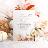 Terracotta Floral Pumpkins Herbstessen Probe Einladung