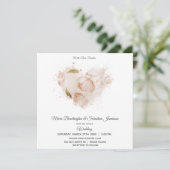 *~* Terracotta Floral QR UAWG Art AR26 Wedding Einladung (Stehend Vorderseite)