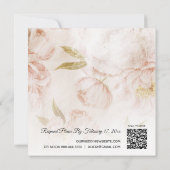 *~* Terracotta Floral QR UAWG Art AR26 Wedding Einladung (Rückseite)