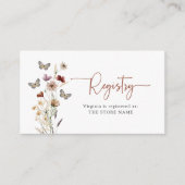 Terracotta Floral Registry Baby Dusche Begleitkarte (Vorderseite)