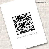 Terracotta Floral Script QR Code Hochzeitsdetails Begleitkarte