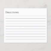 Terracotta Floral Wasserfarben Dusche Rezeptkarte (Rückseite)