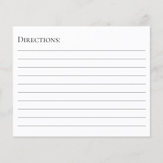 Terracotta Floral Wasserfarben Dusche Rezeptkarte (Rückseite)