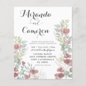 Terracotta Floral Wasserfarbenhochzeit (Vorderseite)