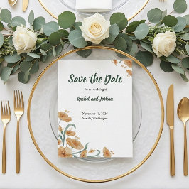 Terracotta Floral Watercolor | Boho Wedding Save The Date