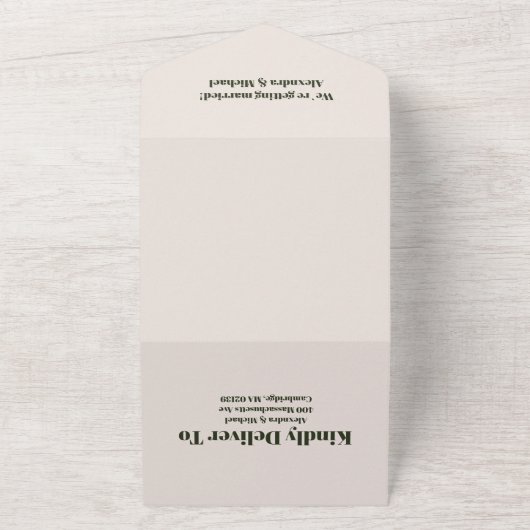 Terracotta Floral Wedding All In One Einladung (Außenbereich)