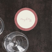 Terracotta Floral Wedding Coaster Runder Pappuntersetzer