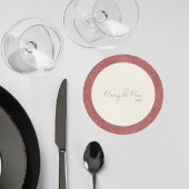 Terracotta Floral Wedding Coaster Runder Pappuntersetzer