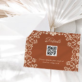 Terracotta Floral Wedding Details Begleitkarte