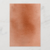 Terracotta Floral Wedding Details Karte (Rückseite)