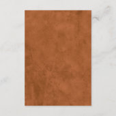 Terracotta Floral Wedding Details QR code Begleitkarte (Rückseite)