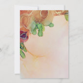 Terracotta Floral Wedding Einladung (Rückseite)