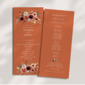 Terracotta Floral Wedding Program Programm