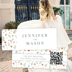 Terracotta Floral Wedding QR Registrierungskarte