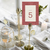Terracotta Floral Wedding Table Number Card Tischnummer