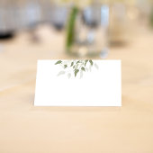 Terracotta Floral White Greenery Foliage Blank Platzkarte