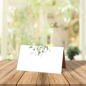 Terracotta Floral White Greenery Foliage Blank Platzkarte