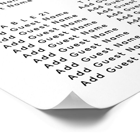 Terracotta Floral Winter Hochzeit 30 Tische Sitzpl Poster (Ecke)