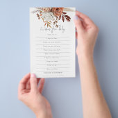 Terracotta Florals will Baby Showspiel Flyer (Handgriff)