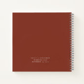 Terracotta Florals wünscht neue Frau Guest Book Notizblock (Rückseite)