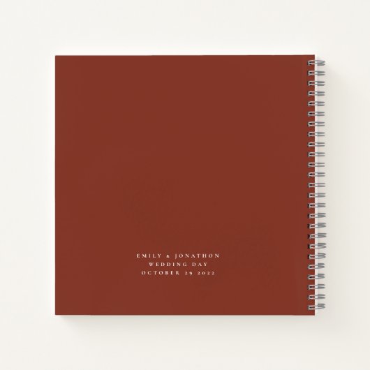 Terracotta Florals wünscht neue Frau Guest Book Notizblock (Rückseite)