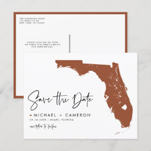Terracotta Florida Staat Karte QR Code Save the Da