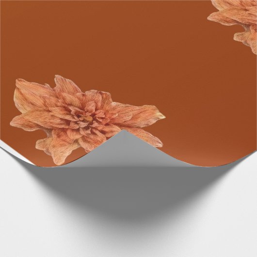 Terracotta Flower Geschenkpapier (Ecke)