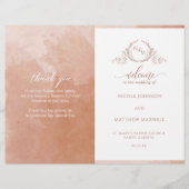 Terracotta Folded Wedding Program (Vorderseite)