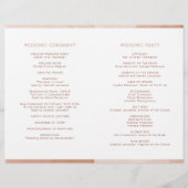 Terracotta Folded Wedding Program (Rückseite)