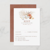 Terracotta Foliage Boho Wedding RSVP (Vorne/Hinten)