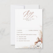 Terracotta Foliage Boho Wedding RSVP (Vorderseite)