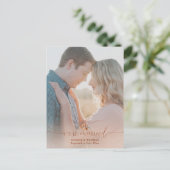 Terracotta Foliage Foto Elopement Ankündigung Postkarte (Stehend Vorderseite)