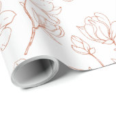 Terracotta Foral Wedding Geschenkpapier (Rolleneckpunkt)