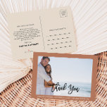 Terracotta Formal Foto Wedding Danke Postcard Ankündigungspostkarte<br><div class="desc">Diese terracotta formale Foto Hochzeit danke Postcard ist perfekt für eine rustikale Hochzeit. Das Design verfügt über einen schönen kalligraphischen Schriftart,  um Ihre Veranstaltung zu ergänzen.</div>