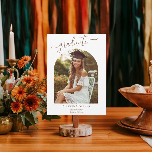 Terracotta Foto Boho Bright Bold Abschluss Einladung