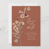 Terracotta Foto Boho Save the Date Wohnkarte (Vorderseite)