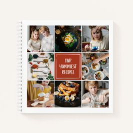 Terracotta Foto Collage 8 Bilder Familie Rezepte Notizblock
