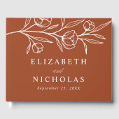 Terracotta Foto Hochzeit Gästebuch (Vorderseite)