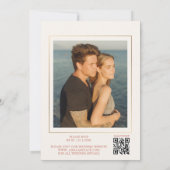 Terracotta Foto QR Code Hochzeit Einladung (Rückseite)