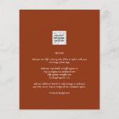 Terracotta Foto Wedding Invite QR Code Retten Datu Flyer (Hinten)