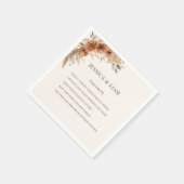 Terracotta Fun Fakten über die Hochzeit im Herbst Serviette (Ecke)