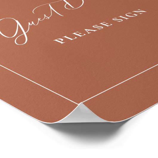 Terracotta Gästebuch Hochzeitstisch Dekoration (Ecke)