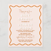 Terracotta Gender Neutral Baby Shower Einladung (Vorderseite)