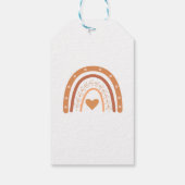 Terracotta Gender Neutral Boho Regenbogen Danke Geschenkanhänger (Rückseite)