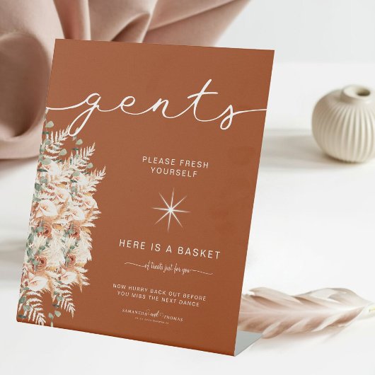 Terracotta Gents Brotkorb Sockelschild