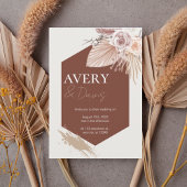 Terracotta Geometric Boho Wedding Invitation Einladung