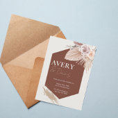 Terracotta Geometric Boho Wedding Invitation Einladung