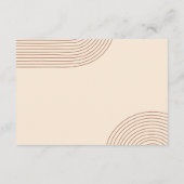 Terracotta Geometrie Boho Linie Details Begleitkarte (Rückseite)